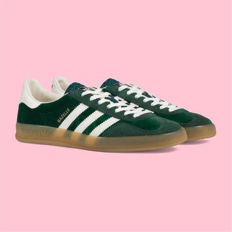 adidas gazelle gucci grün|Gucci gazelle green sneakers.